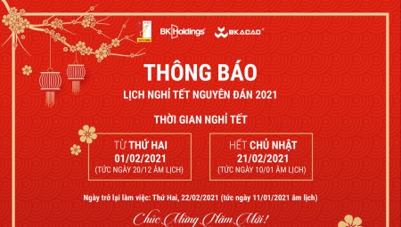 THÔNG BÁO NGHỈ TẾT SỚM TỪ 01/02/2021
