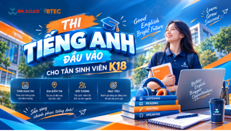 BKACAD TỔ CHỨC KỲ THI TIẾNG ANH ĐẦU VÀO DÀNH CHO TÂN SINH VIÊN K18